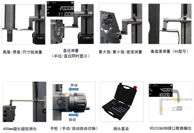 Trimos V6數(shù)顯測(cè)高儀--功能應(yīng)用