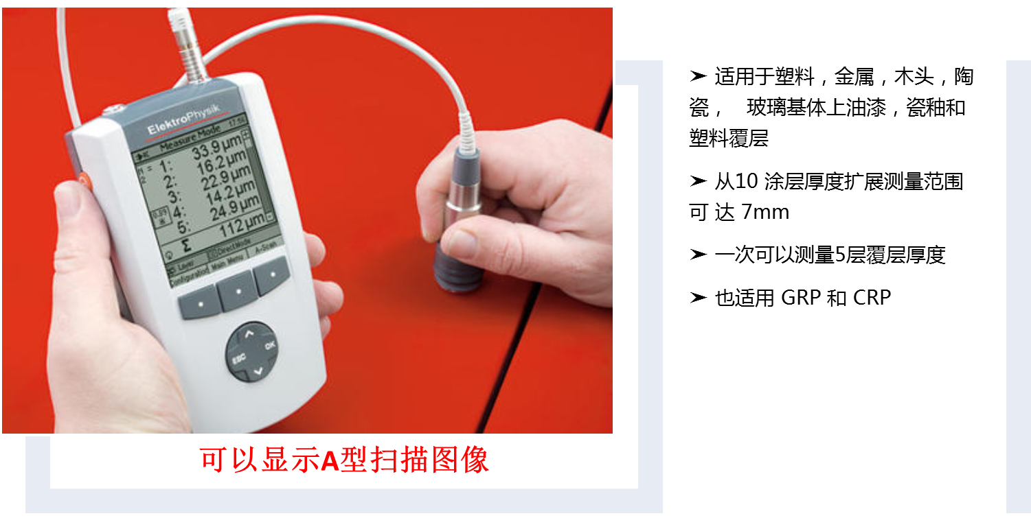 QuintSonic 7 超聲波測(cè)厚儀顯示A掃描